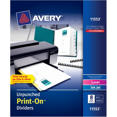 DIVIDERS,PRINT-ON,8TAB,WE