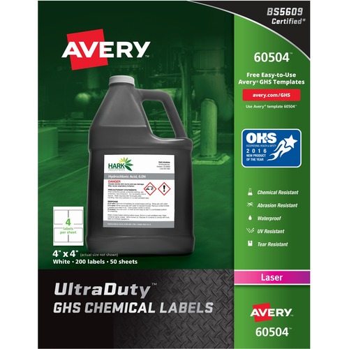 LABEL,GHS CHEMICAL,4X4,WE