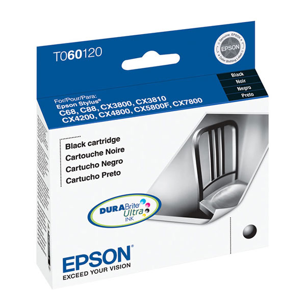 Epson T060120 (Epson 60) Black OEM Inkjet Cartridge