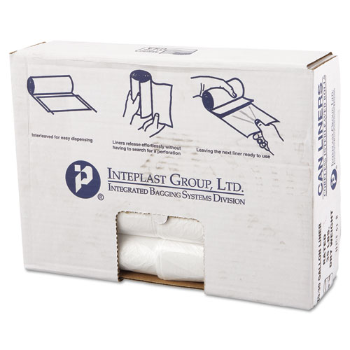 HIGH-DENSITY COMMERCIAL CAN LINERS VALUE PACK, 30 GAL, 11 MICRONS, 30" X 36", CLEAR, 500/CARTON