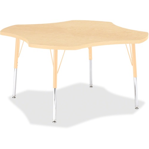 Jonti-Craft, Inc.  Activity Table, Four-Leaf, 24"-31"x48", Maple