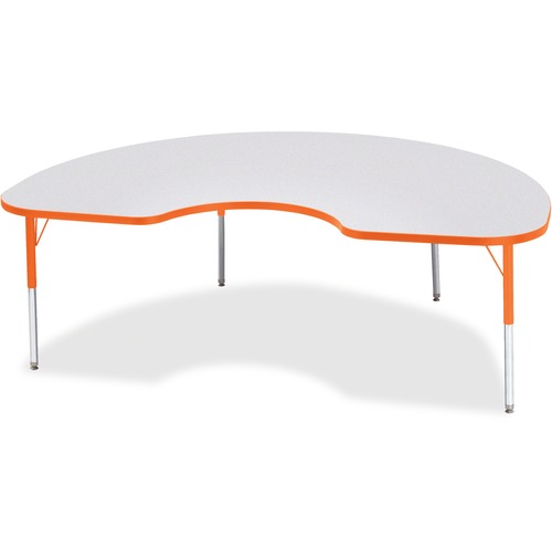 Jonti-Craft, Inc.  Activity Table, Kidney, 15"-24"x48"x72", Orange