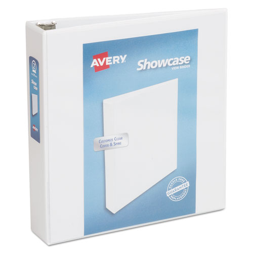 SHOWCASE ECONOMY VIEW BINDER WITH ROUND RINGS, 3 RINGS, 2" CAPACITY, 11 X 8.5, WHITE