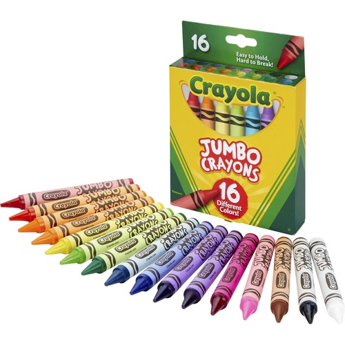 Crayola  Jumbo Crayons, Nontoxic, 16/PK, Assorted