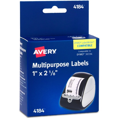 Avery  Labels, Thermal, Multipurpose, 1"x2-1/8", 500/BX, White