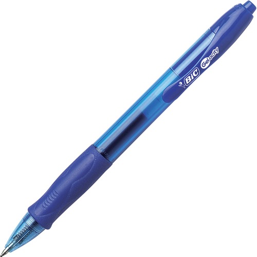 GEL-OCITY RETRACTABLE GEL PEN, 0.7 MM, BLUE INK, TRANSLUCENT BLUE BARREL, DOZEN