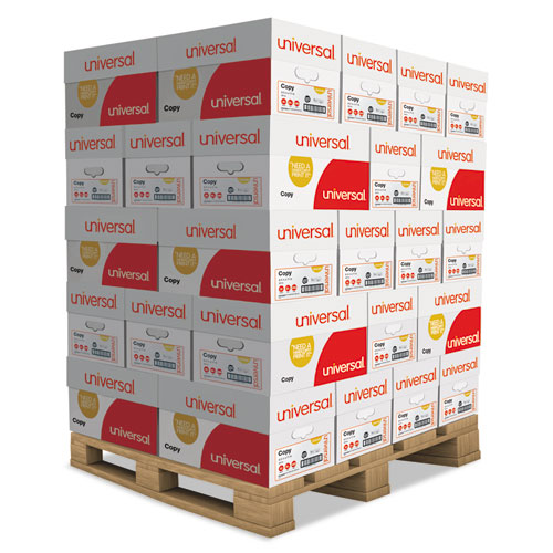 COPY PAPER, 92 BRIGHT, 20 LB, 8.5 X 11, WHITE, 500 SHEETS/REAM, 10 REAMS/CARTON, 40 CARTONS/PALLET