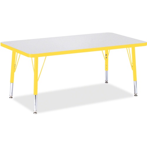 Jonti-Craft, Inc.  Activity Table, Rectangle, Toddler, 11"-15"x24"x36", Yellow