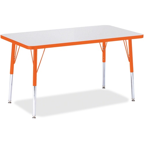 Jonti-Craft, Inc.  Activity Table, Rectangle, 24"-31"x24"x36", Orange