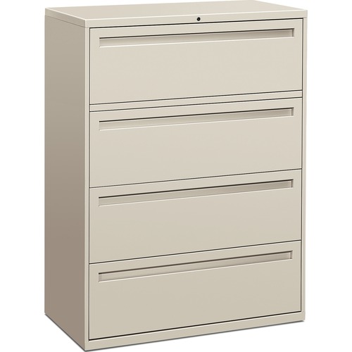 700 SERIES FOUR-DRAWER LATERAL FILE, 42W X 18D X 52.5H, LIGHT GRAY