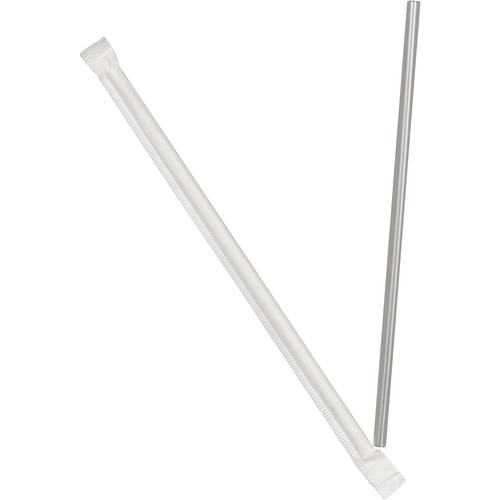 Jumbo Straws, 7 3/4", Plastic, Translucent, 500/box