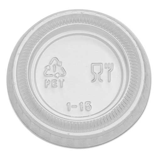 PLASTIC PORTION CUP LID, FITS 1 OZ PORTION CUPS, CLEAR, 4800/CARTON