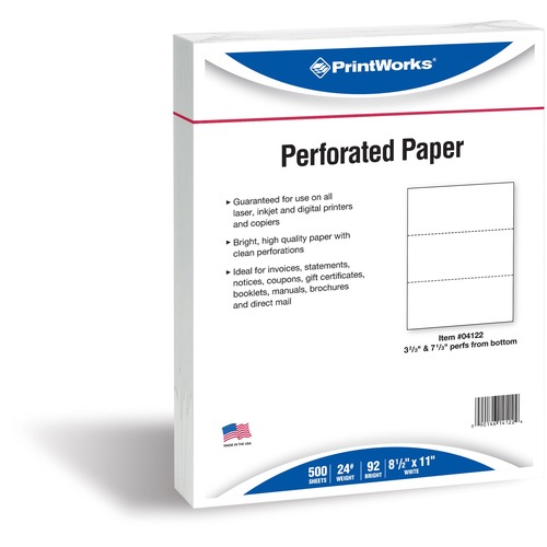 PAPER,2 PERFS,24LB,WH