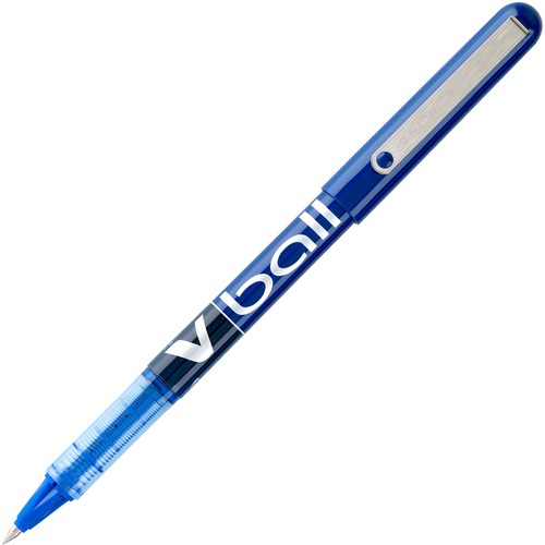 VBALL LIQUID INK STICK ROLLER BALL PEN, 0.5MM, BLUE INK/BARREL, DOZEN