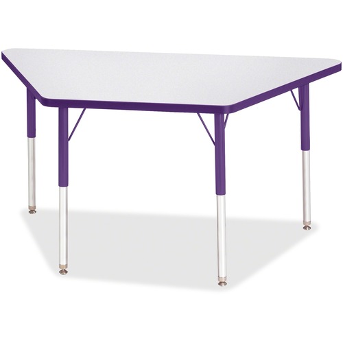 Jonti-Craft, Inc.  Activity Table, Trapezoid, 24"-31"x24"x48", Purple
