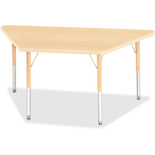 Jonti-Craft, Inc.  Activity Table, Trapezoid, 15"-24"x24"x48", Maple