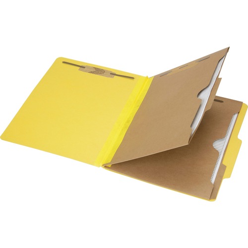 Pocket Classification File Folder - Letter - Yellow