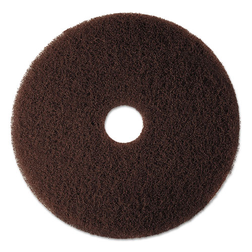 Low-Speed High Productivity Floor Pad 7100, 14" Diameter, Brown, 5/carton