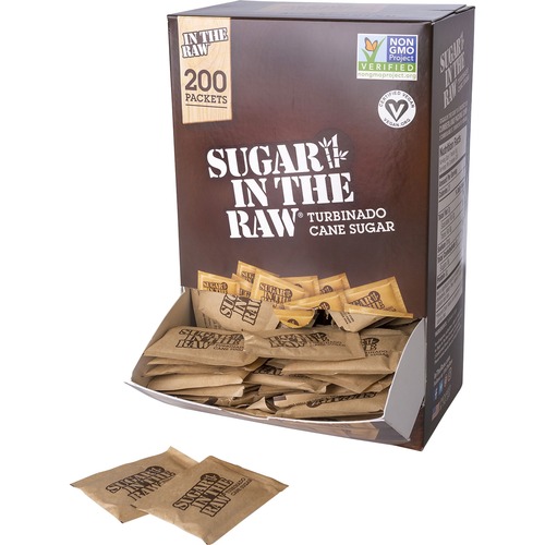 Folgers  Sugar In The Raw, Natural, 4.5 g Packs, Dispenser, 200/BX
