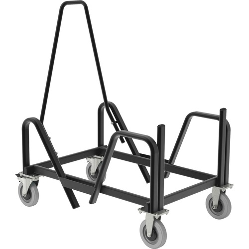 MOTIVATE SEATING CART HIGH-DENSITY STACKING CHAIRS, 21.38W X 34.25D X 36.63H, BLACK