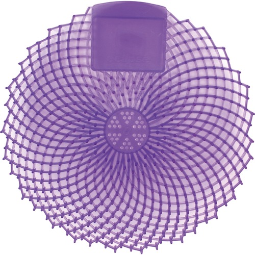 Genuine Joe  Urinal Screens, Lavender Fields, 7"Dia x 3/8"H, 36/CT, PE