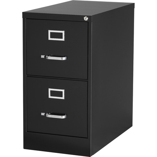 Lorell  Vertical File Cabinet, 2DR, LTR, 15"X28-1/2"X28", BK