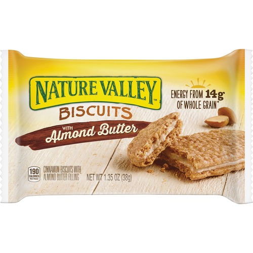 General Mills  Cinnamon Biscuits, w/ Almond Butter, 1.35 oz., 16/BX, Multi