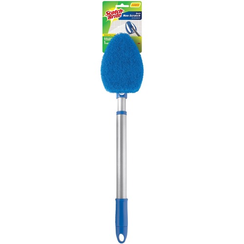 3M  Bath Scrubber, Nonscratch, w/2' Hvy-dty Handle, 4/CT, BE/SR