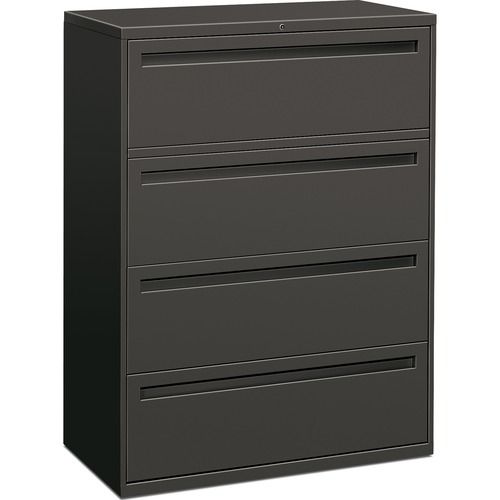 700 SERIES FOUR-DRAWER LATERAL FILE, 42W X 18D X 52.5H, CHARCOAL