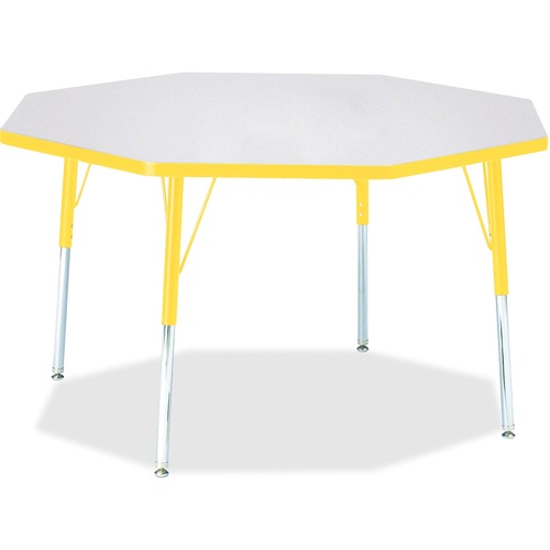 Jonti-Craft, Inc.  Activity Table, Octagon, 24"-31"x48", Yellow