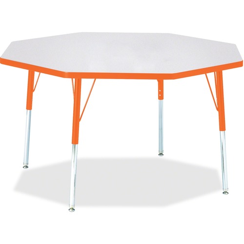 Jonti-Craft, Inc.  Activity Table, Octagon, 24"-31"x48", Orange