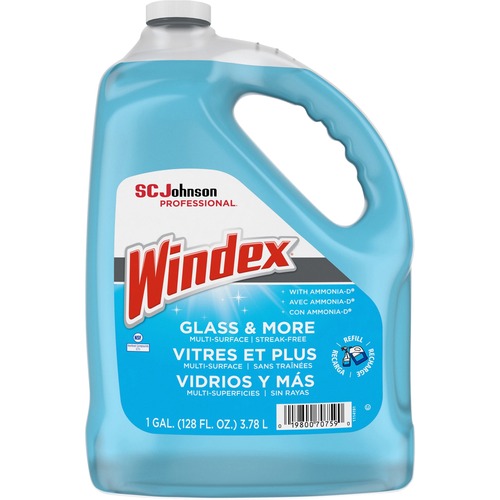 GLASS CLEANER WITH AMMONIA-D, 1GAL BOTTLE, 4/CARTON