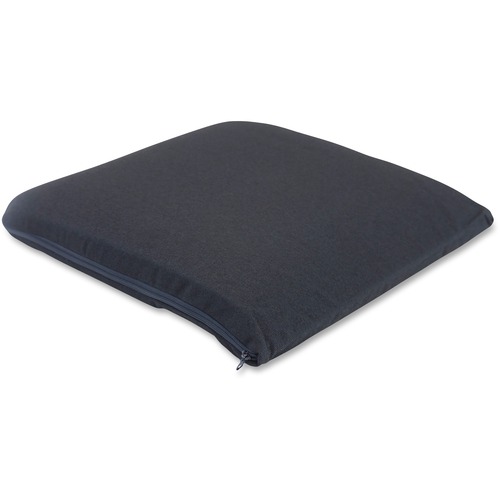 DELUXE SEAT/BACK CUSHION WITH MEMORY FOAM, 17W X 2.75D X 17.5H, BLACK