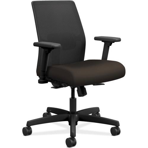 The HON Company  Task Chair, Mesh Back, 26"x26-1/2"x40-1/2", Espresso Fabric