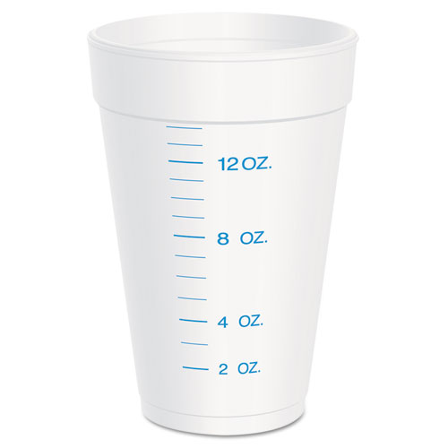 Graduated Foam Cup, 16 Ounces, 25 Per Pack, 40 Packs/carton