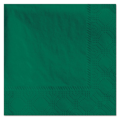 Beverage Napkins, 2-Ply, 9 1/2 X 9 1/2, Hunter Green, 1000/carton