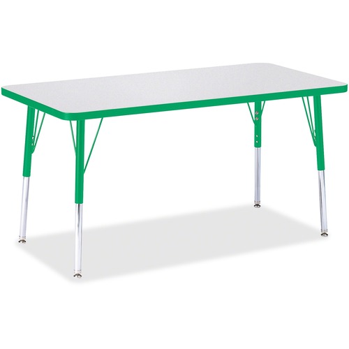 Jonti-Craft, Inc.  Activity Table, Rectangle, 24"-31"x24"x48", Green