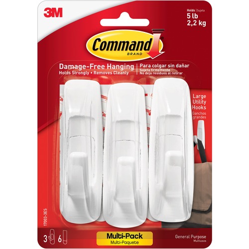 HOOK,COMMAND,LRG,WE,3PK