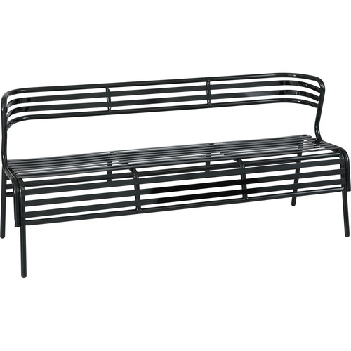 BENCH,W/BACK,IN/OUTDR,BK