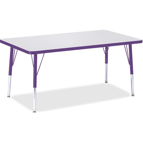 Jonti-Craft, Inc.  Kydz Activity Table, 30"x48"x15'x24", Gray/Purple