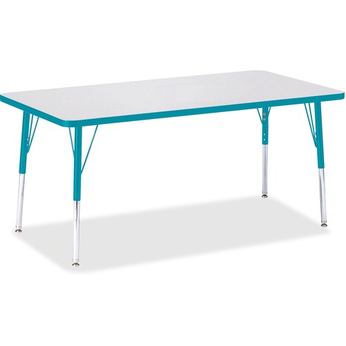 Jonti-Craft, Inc.  Activity Table, Rectangle, 24"-31"x30"x60", Teal