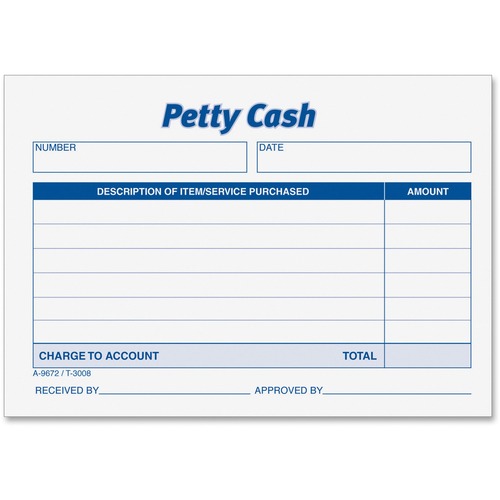 FORM,RECEIVED,PETTY CASH