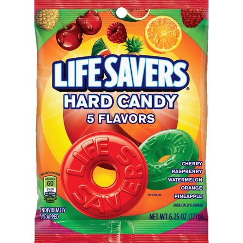 Mars, Inc  Life Savers Candies, 5 Flavors Hard Candy, 6.25 oz./PK