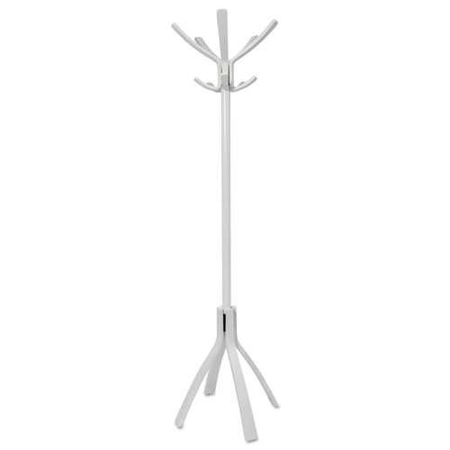 CAFE WOOD COAT STAND, 21.67W X 21.5D X 69.33H, WHITE
