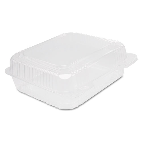 Staylock Clear Hinged Container, Plastic, 8 3/10 X 7 4/5 X 3, 125/bag, 2bg/ct