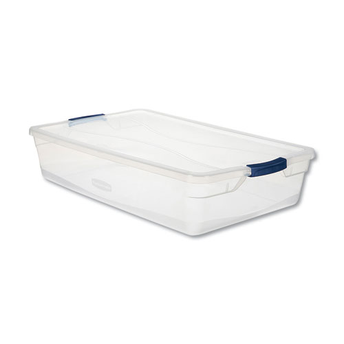 CLEVER STORE BASIC LATCH-LID CONTAINER, 41 QT, 17.75" X 29" X 6.13", CLEAR