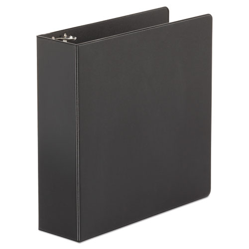 ECONOMY NON-VIEW ROUND RING BINDER, 3 RINGS, 3" CAPACITY, 11 X 8.5, BLACK