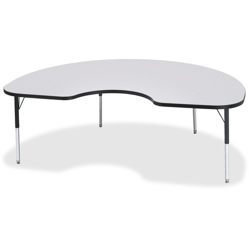 Jonti-Craft, Inc.  Activity Table, Kidney, 15"-24"x48"x72", Black