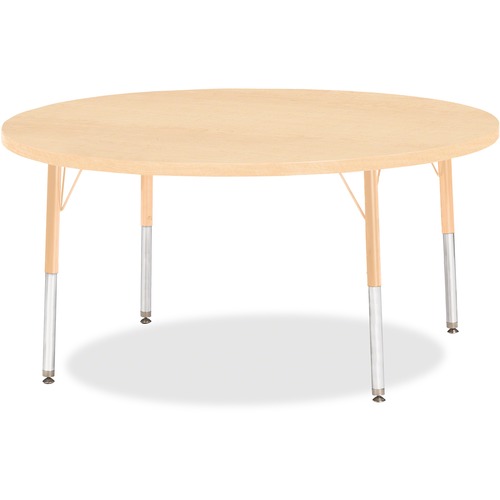 Jonti-Craft, Inc.  Activity Table, Round, 15"-24"x48", Maple