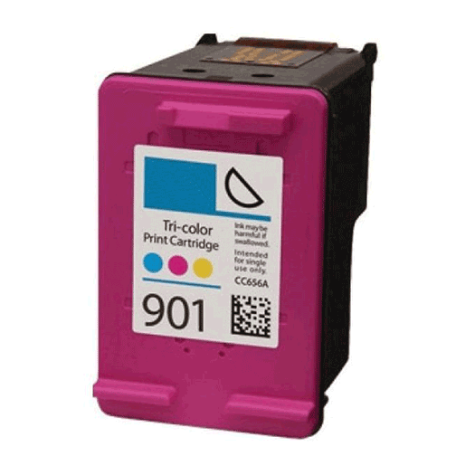 GT American Made CC656AN Tri-Color OEM replacement Inkjet Cartridge